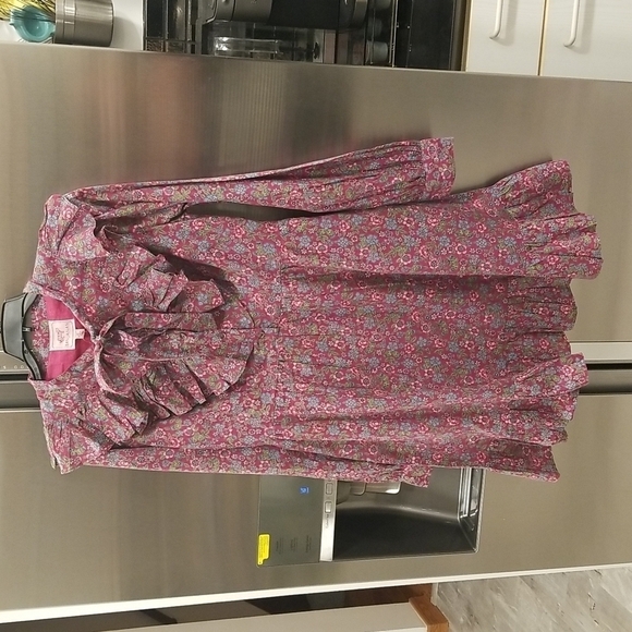 💕BANJANAN💕 Liberty Dress ~ Hedgehog Boysenberry Print Medium M NWT - Picture 8 of 15